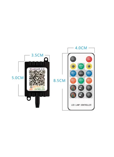 120cm Car LED Hood Light Strip with Remote Control, Waterproof Dynamic Car Decorative Light, Multi-Use Car Atmosphere Lamp JG02