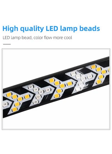 2.2m Multi-Use Flexible 12/24V LED Tailgate Light Bar Turn Signal Brake Light Strip 