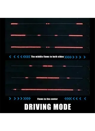 2.2m Multi-Use Flexible 12/24V LED Tailgate Light Bar Turn Signal Brake Light Strip 