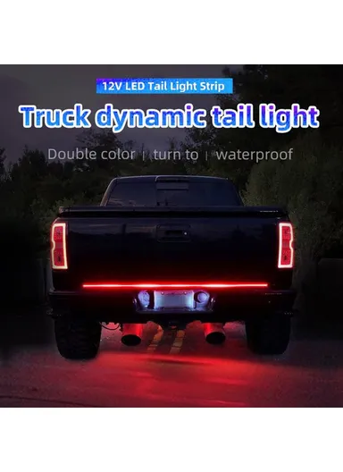 2.2m Multi-Use Flexible 12/24V LED Tailgate Light Bar Turn Signal Brake Light Strip 
