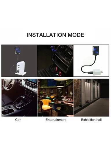 26.5cm Auto Roof Ceiling Decoration Atmosphere Lamp Colorful LED Star Night Lights Projector for Car Home Party - Blue