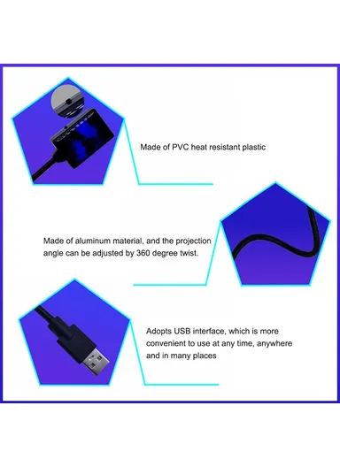 26.5cm Auto Roof Ceiling Decoration Atmosphere Lamp Colorful LED Star Night Lights Projector for Car Home Party - Blue