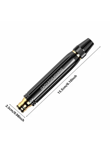 High Pressure Car Washing Spray Nozzle Aluminum Alloy Car Cleaning Watering Spray Gun with 10m Water Hose (L15.5 x W2.5)cm