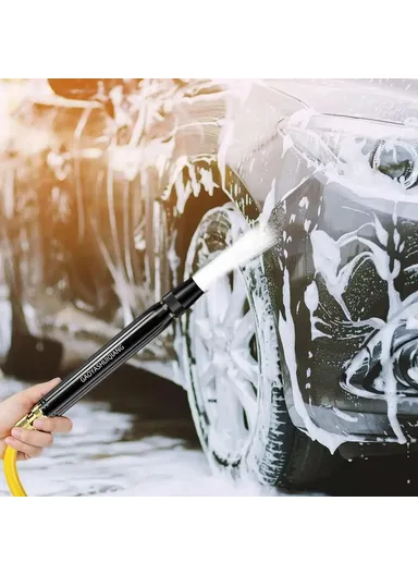 High Pressure Car Washing Spray Nozzle Aluminum Alloy Car Cleaning Watering Spray Gun with 10m Water Hose (L15.5 x W2.5)cm