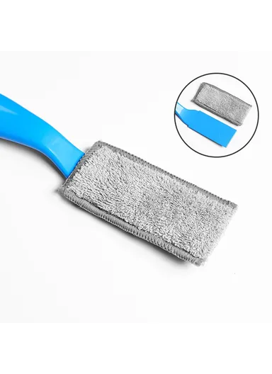 Universal Car Air Conditioning Outlet Dust Removal Brush, Multifunctional Double-head Auto Interior Cleaning Tool (L22 x W4.5 x T0.8)cm - Black