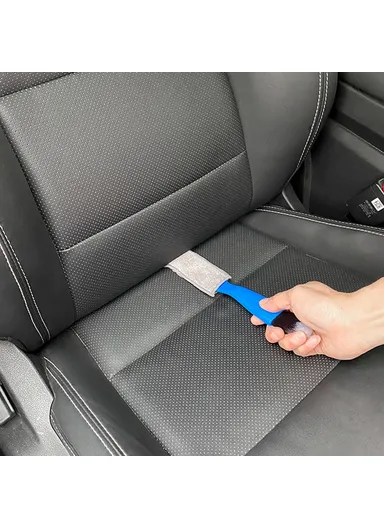 Universal Car Air Conditioning Outlet Dust Removal Brush, Multifunctional Double-head Auto Interior Cleaning Tool (L22 x W4.5 x T0.8)cm - Black