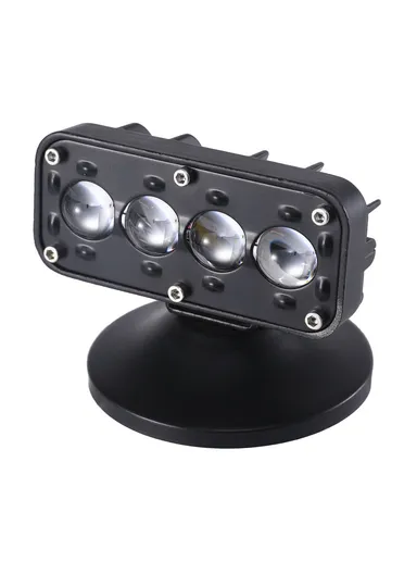 IP68 Waterproof 12 - 60V Motorcycle LED Aluminum Shell Spotlight Red Blue Strobe Light