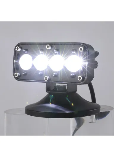 IP68 Waterproof 12 - 60V Motorcycle LED Aluminum Shell Spotlight Red Blue Strobe Light