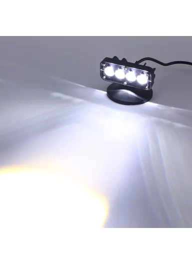 IP68 Waterproof 12 - 60V Motorcycle LED Aluminum Shell Spotlight Red Blue Strobe Light