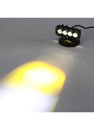IP68 Waterproof 12 - 60V Motorcycle LED Aluminum Shell Spotlight Red Blue Strobe Light