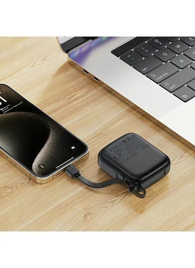 10000mAh 20W Portable Power Bank, Multi-Use PD Fast Charging Power Bank Charger M15-10000 (L6.6 x W2.6 x H7.2)cm