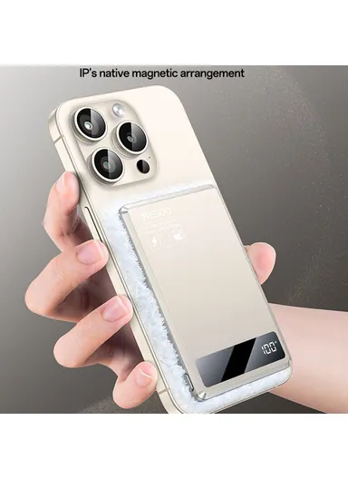 5000mAh Ultra-Thin Magnetic Wireless Power Bank, Digital Display Portable Phone Charger YP66 