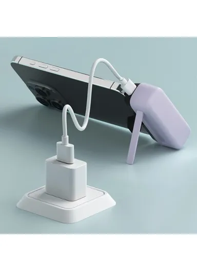 5000mAh 20W Portable Lightning Connector Power Bank, PD Mini Pocket Fast Charger, Emergency Phone Battery Pack T160 (L8.1 x W3.5)cm - Sky Blue / Lightning Connector