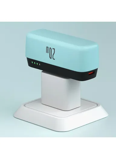 5000mAh 20W Portable Lightning Connector Power Bank, PD Mini Pocket Fast Charger, Emergency Phone Battery Pack T160 (L8.1 x W3.5)cm - Sky Blue / Lightning Connector