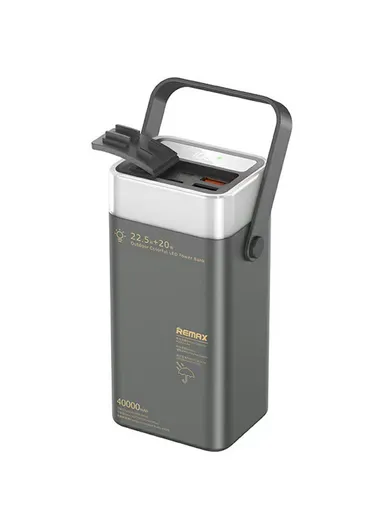 40000mAh 20W 22.5W Fast Charging Power Bank, Outdoor Battery with RGB LED Lighting RPP-596 - Grey