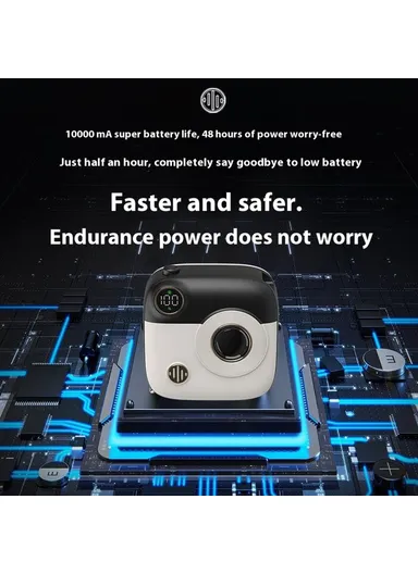 10000mAh Camera Shaped Magnetic Wireless Power Bank Charger, Phone External Battery Pack E49 - Black