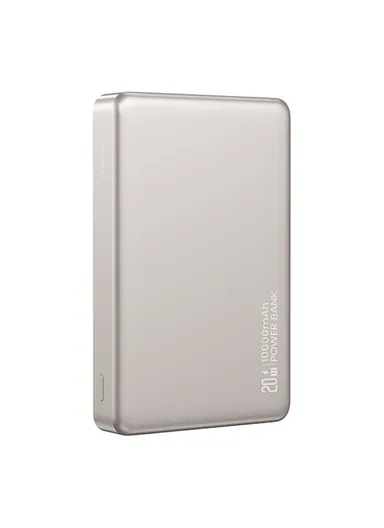 PD20W Aluminum Alloy Power Bank 10000mAh Wireless Charging Portable Battery CD242 - Titanium