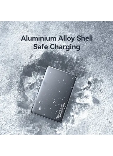 PD20W Aluminum Alloy Power Bank 10000mAh Wireless Charging Portable Battery CD242 - Titanium