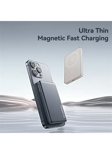 PD20W Aluminum Alloy Power Bank 10000mAh Wireless Charging Portable Battery CD242 - Titanium