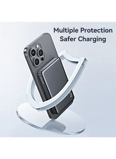 PD20W Aluminum Alloy Power Bank 10000mAh Wireless Charging Portable Battery CD242 - Titanium