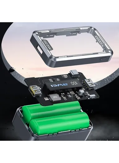 10000mAh 22.5W Translucent Power Bank, PD Phone Charger External Battery P111K 