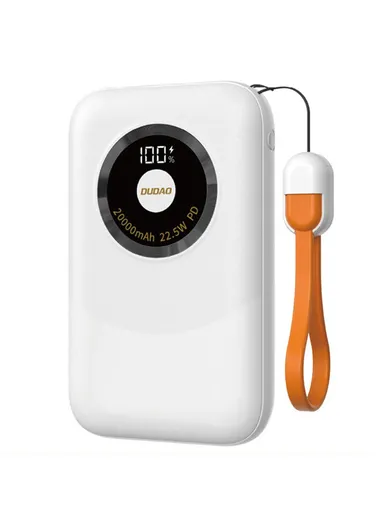 20000mAh Portable Power Bank Phone External Battery with Type-C to Type-C Cable K21 - White