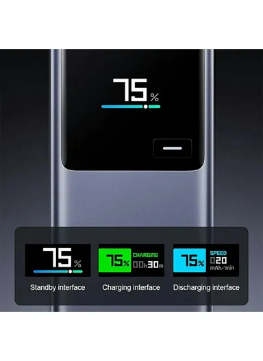 10000mAh 165W Power Bank Phone Charger with Built-In Type-C Cable PB1165MI 