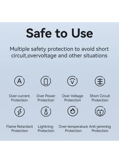 18000mAh 45W Retractable Portable Power Bank, Dual Output Charger with Lightning Magnetic Cable US-CD217 - White