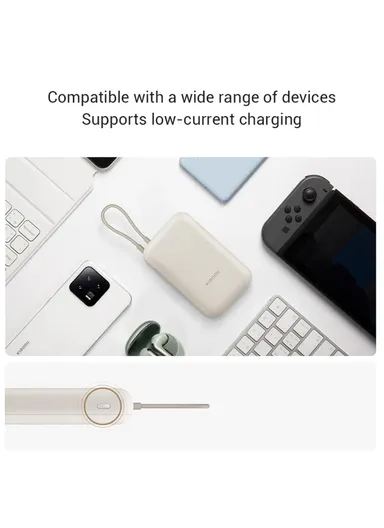 10000mAh 22.5W Pocket Version Power Bank, Phone External Battery with Type-C Cable P15ZM - Light Coffee