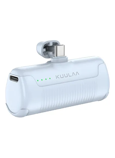 4500mAh Capsule Type-C Portable Power Bank Charger, Power Bank Emergency Phone Battery Pack KL-YD47 - Baby Blue