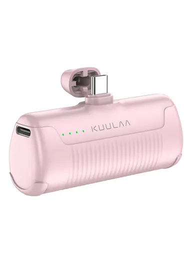 4500mAh Capsule Type-C Portable Power Bank Charger, Power Bank Emergency Phone Battery Pack KL-YD47 - Pink