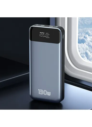 30000mAh PD 130W Portable Fast Charging Power Bank, Multifunctional External Battery Pack T152LP 