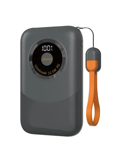 10000mAh Portable Power Bank, Phone External Battery with Type-C to Type-C Cable K21 - Grey