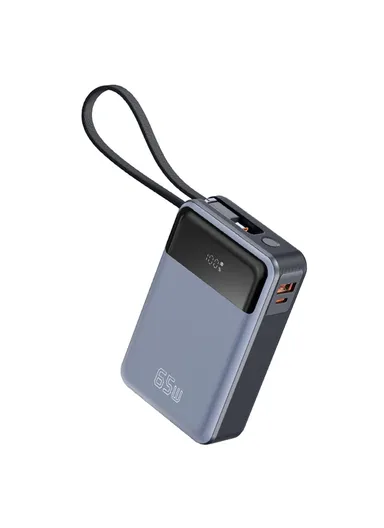 20000mAh 65W PD Portable Power Bank Phone External Battery with Built-In Type-C Cable T173 