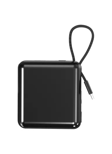 20000mAh 22.5W Power Bank Phone Charger External Battery with Type-C &amp; Lightning Cable E28E - Black