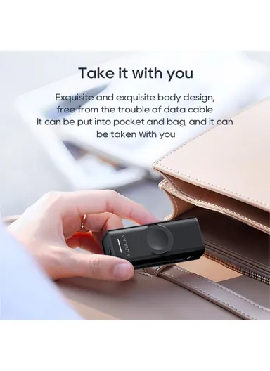 5000mAh Portable Power Bank Phone Charger, Support Apple Watch Wireless Charging KL-YD46 - Black
