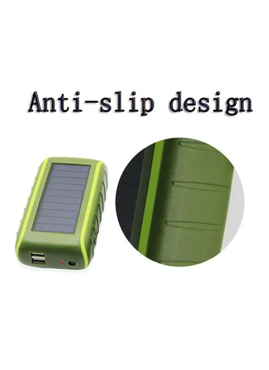 6000mAh Solar Dual USB Power Bank Phone Charger Outdoor, Emergency Solar &amp; Hand Crank Power Bank Battery 073 