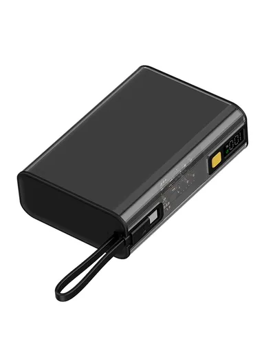 20000mAh 65W Power Bank Phone Charger External Battery with Built-In Type-C Cable E45