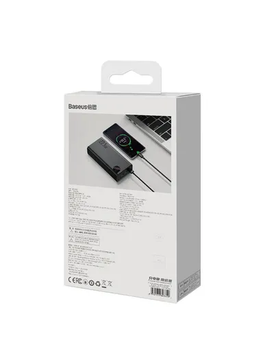 40000mAh 22.5W Portable Charger External Battery Pack, Digital Display Fast Charging Power Bank PPADM40 - Black