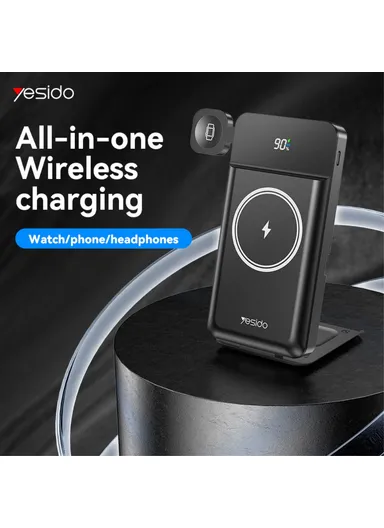 10000mAh 15W Portable Power Bank Charger, Multifunctional Wireless Phone &amp; Smart Phone Charger Stand YP69 