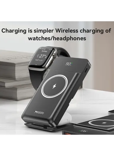 10000mAh 15W Portable Power Bank Charger, Multifunctional Wireless Phone &amp; Smart Phone Charger Stand YP69 