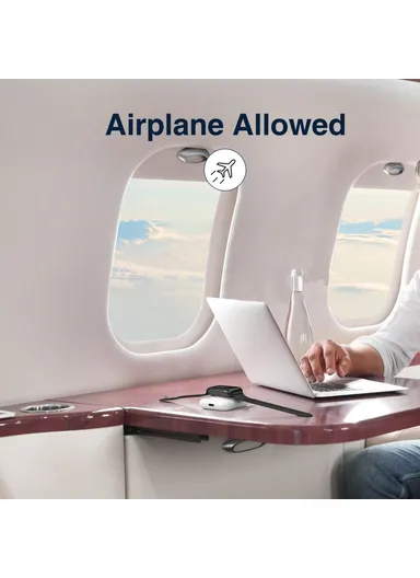 1800mAh Portable Apple Watch Series Mini Wireless Charger Power Bank with Ring Buckle A-04 - White