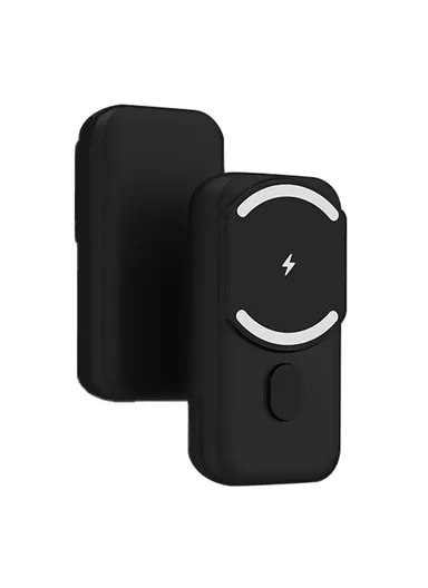 5000mAh 15W/20W Portable Mini Magnetic Wireless Charging Power Bank L2A - Black