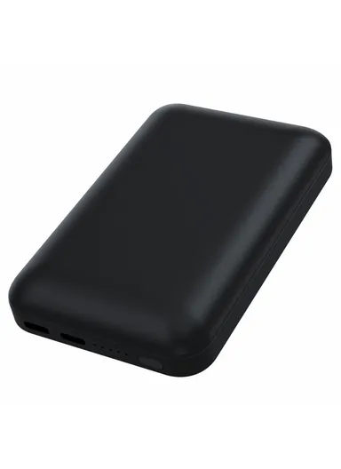 5000mAh 15W Power Bank Magnetic Wireless &amp; Type-C Wired Charging Phone Charger, External Battery Pack Q51 - Black