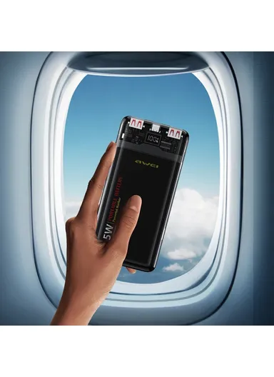 10000mAh 22.5W Portable Power Bank, Digital Display Fast Charging External Battery Pack P24K 