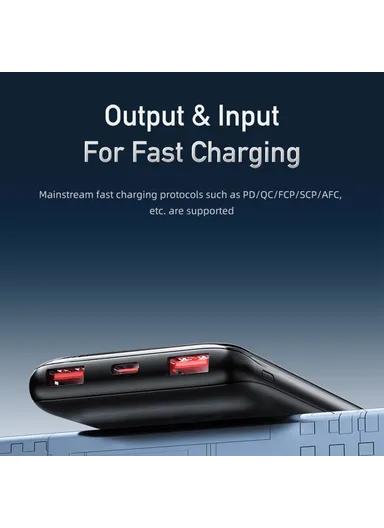 10000mAh 22.5W Portable Power Bank, Digital Display Fast Charging External Battery Pack P24K 