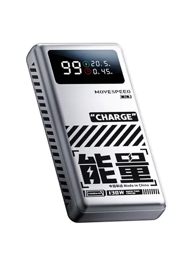 25000mAh 130W Power Bank Portable Phone Charger Battery Pack M25 - Silver