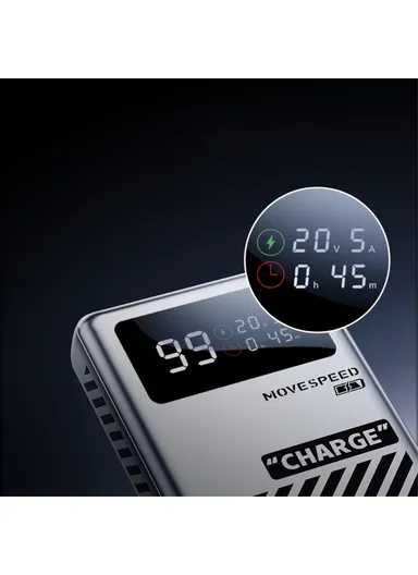 25000mAh 130W Power Bank Portable Phone Charger Battery Pack M25 - Silver