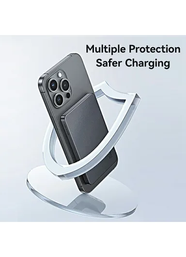 5000mAh 20W Portable Charger Magnetic Wireless &amp; Wired Power Bank, Slim Battery Pack Charger CD231 - White