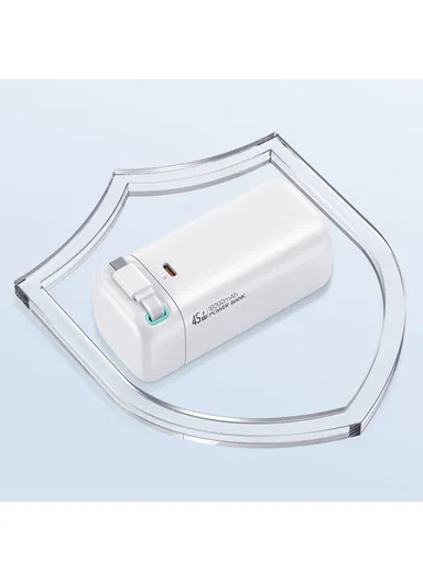 18000mAh  45W Power Bank, Dual Type-C Power Station with Retractable Magnetic Cable US-CD216 - Black